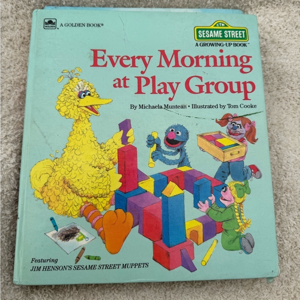 Sesame Street Every Morning at Play Group Hardcover Book Vintage 1980’s